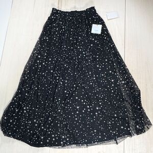 La La Land Women's Stars Midi‎ Skirt Night Sky Lined Originality.  S Maxi